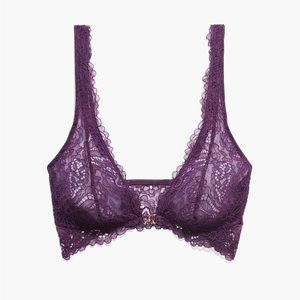 Savage X Fenty: Romantic Corded Lace Front-Closure Bralette - Playtime Purple